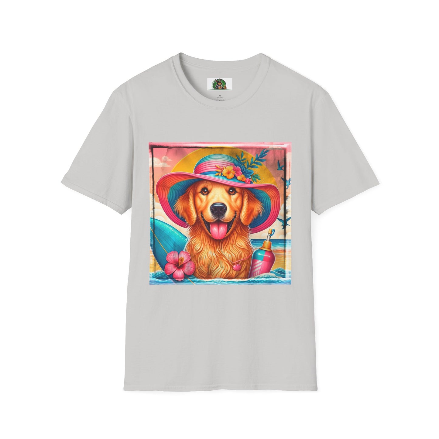 Golden Retriever T-Shirt Printify S Ice Grey 