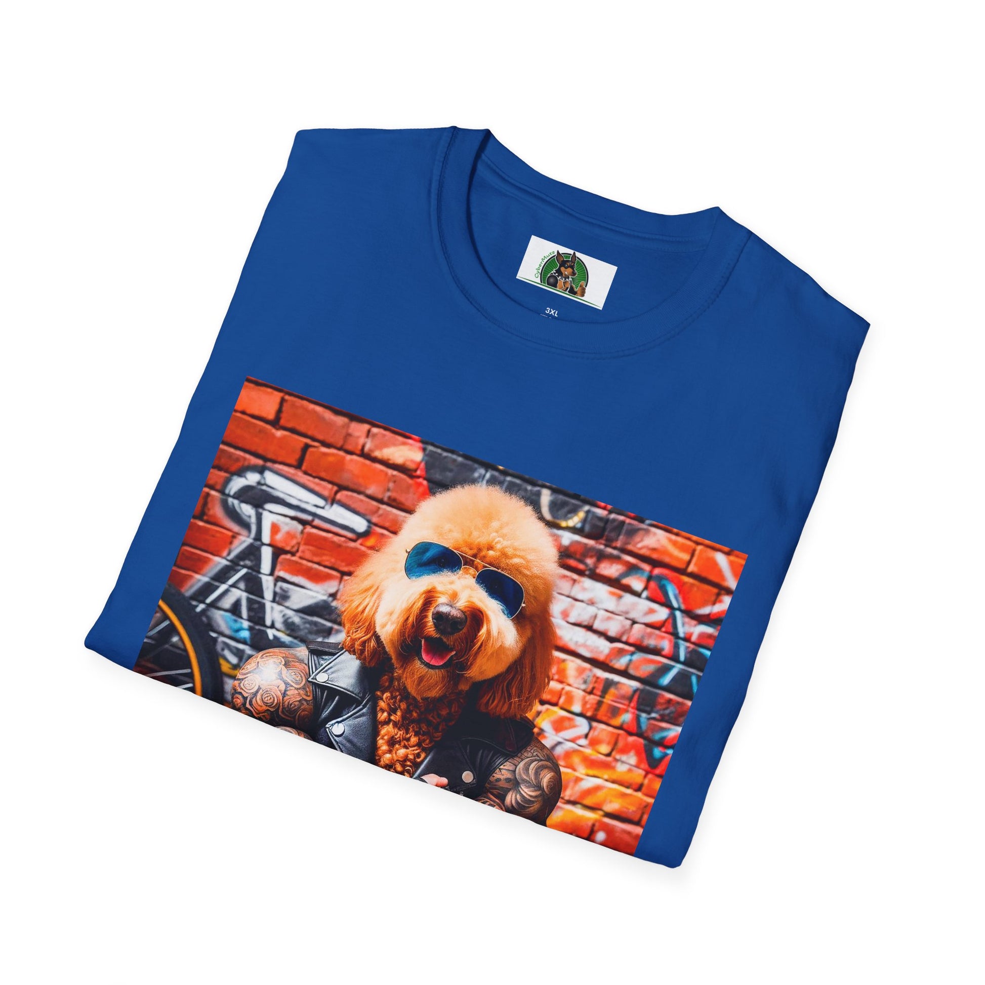 Golden Doodle tough guy muscles t shirt T-Shirt Printify