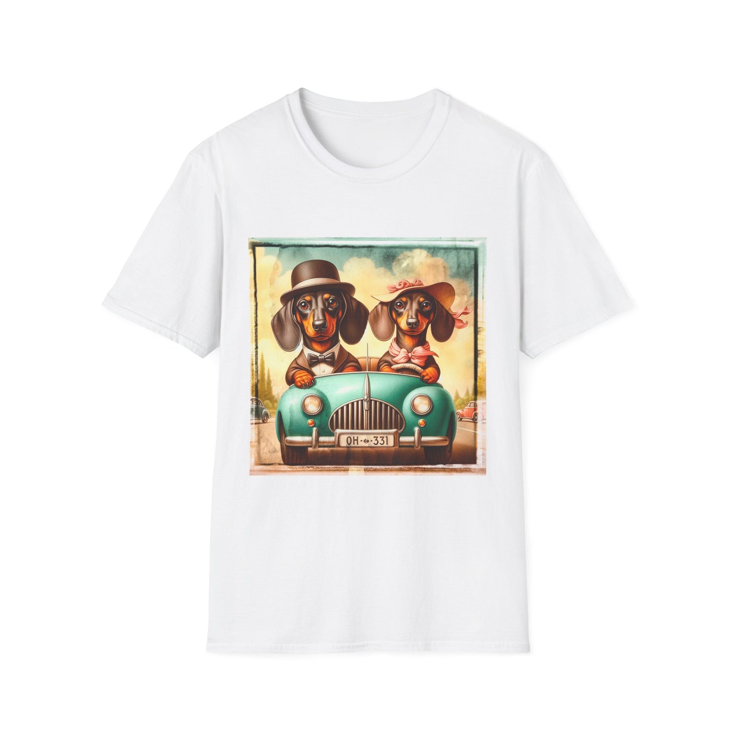 Wacky Dachshund T-Shirt Printify XS White 