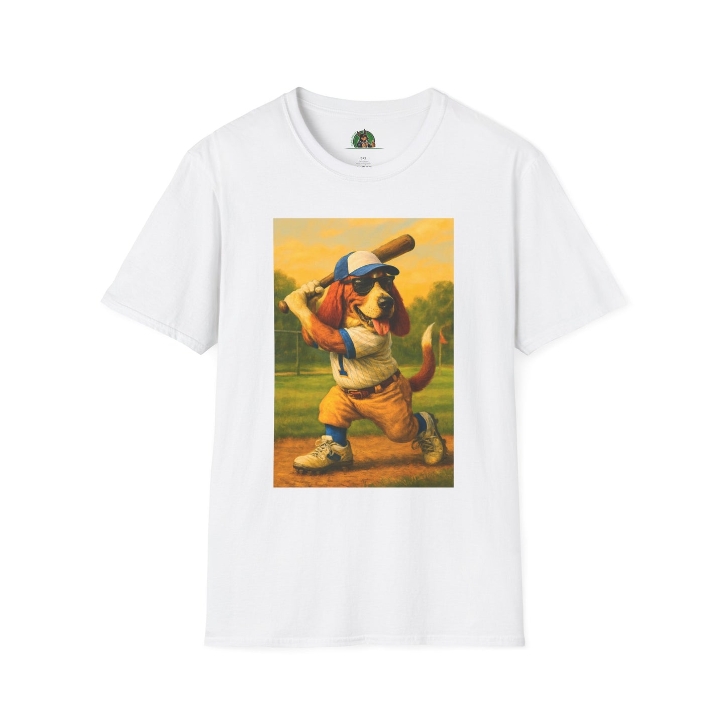 Sports Baseball Bassett Hound T-Shirt T-Shirt Printify White XS