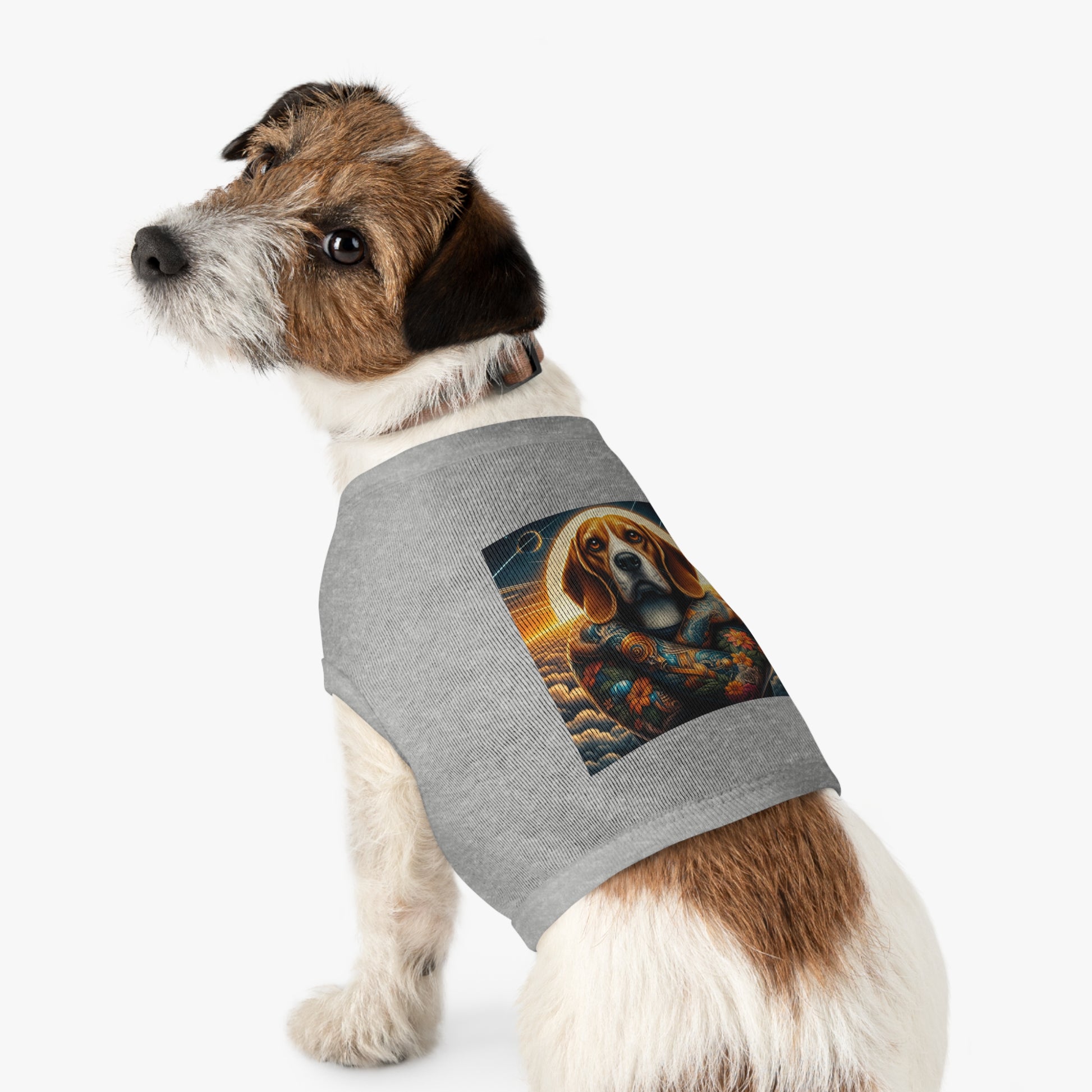 Pet Tank Top Beagle Tattooed Dog Pets Printify   