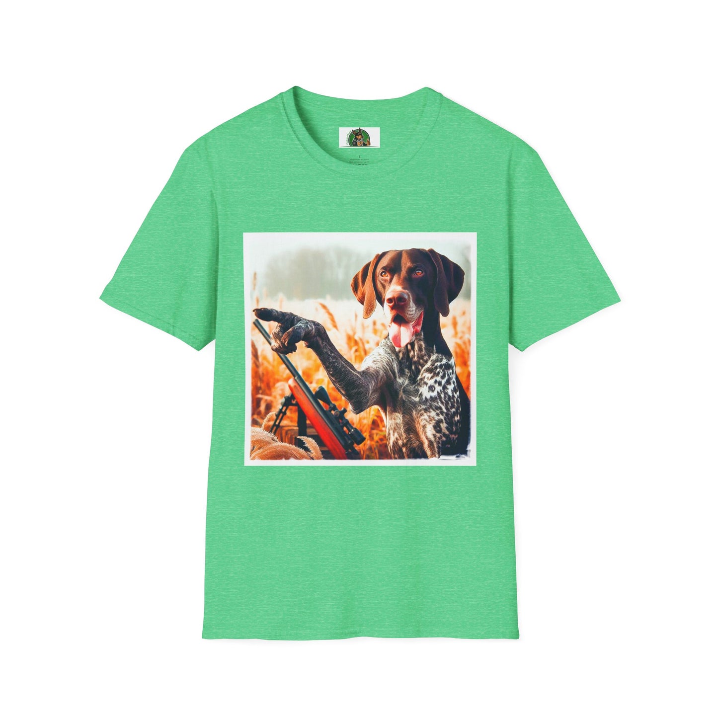 Wacky German Shorthaired Pointer T-Shirt Printify S Heather Irish Green