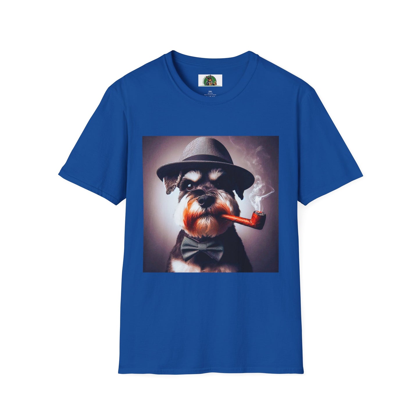 Miniature Schnauzer cigar smoking shirt T-Shirt Printify XS Royal