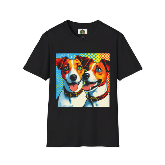 Jack Russell Pop Art Dogs T-Shirt Printify S Black 