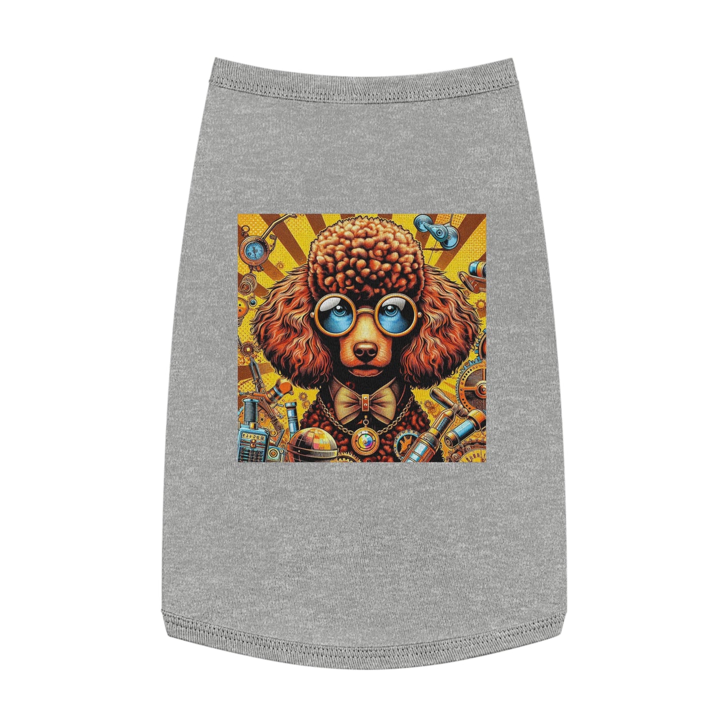 Pet Tank Top Poodle Pets Printify L Heather 