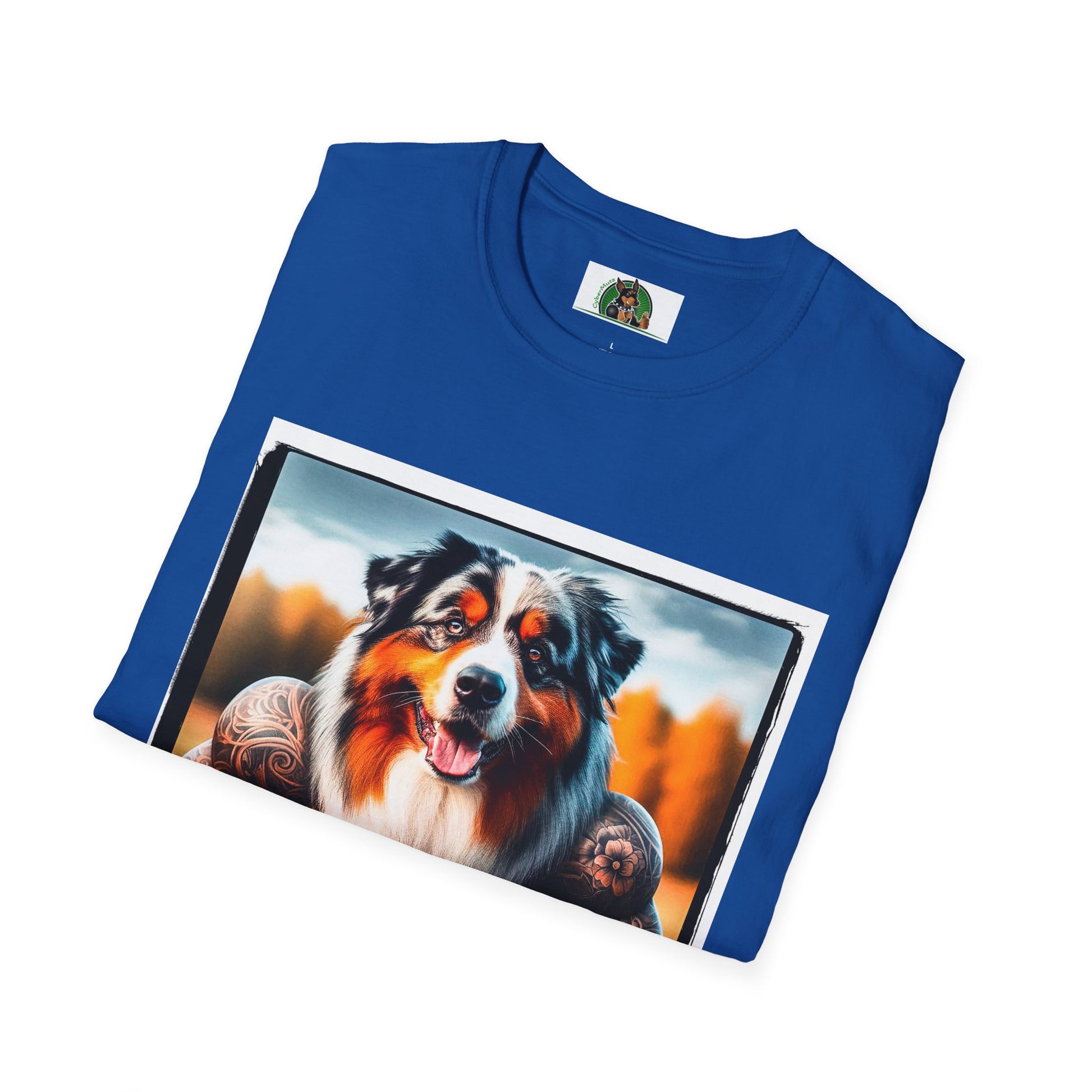 Australian Shepherd Muscle Dog T-Shirt Printify