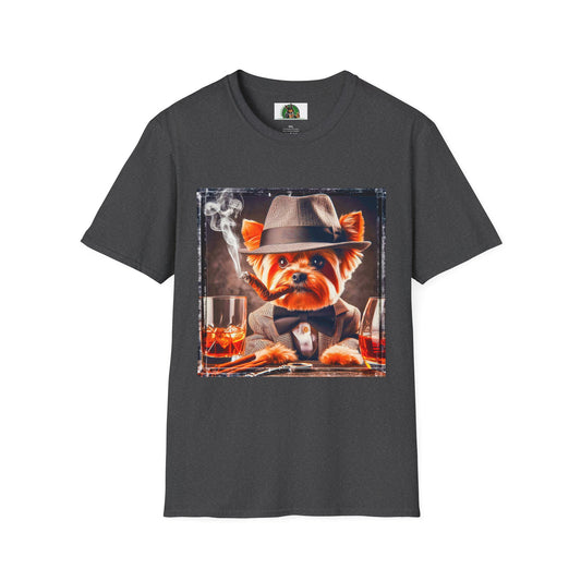 Yorkie cigars shirt T-Shirt Printify XS Dark Heather