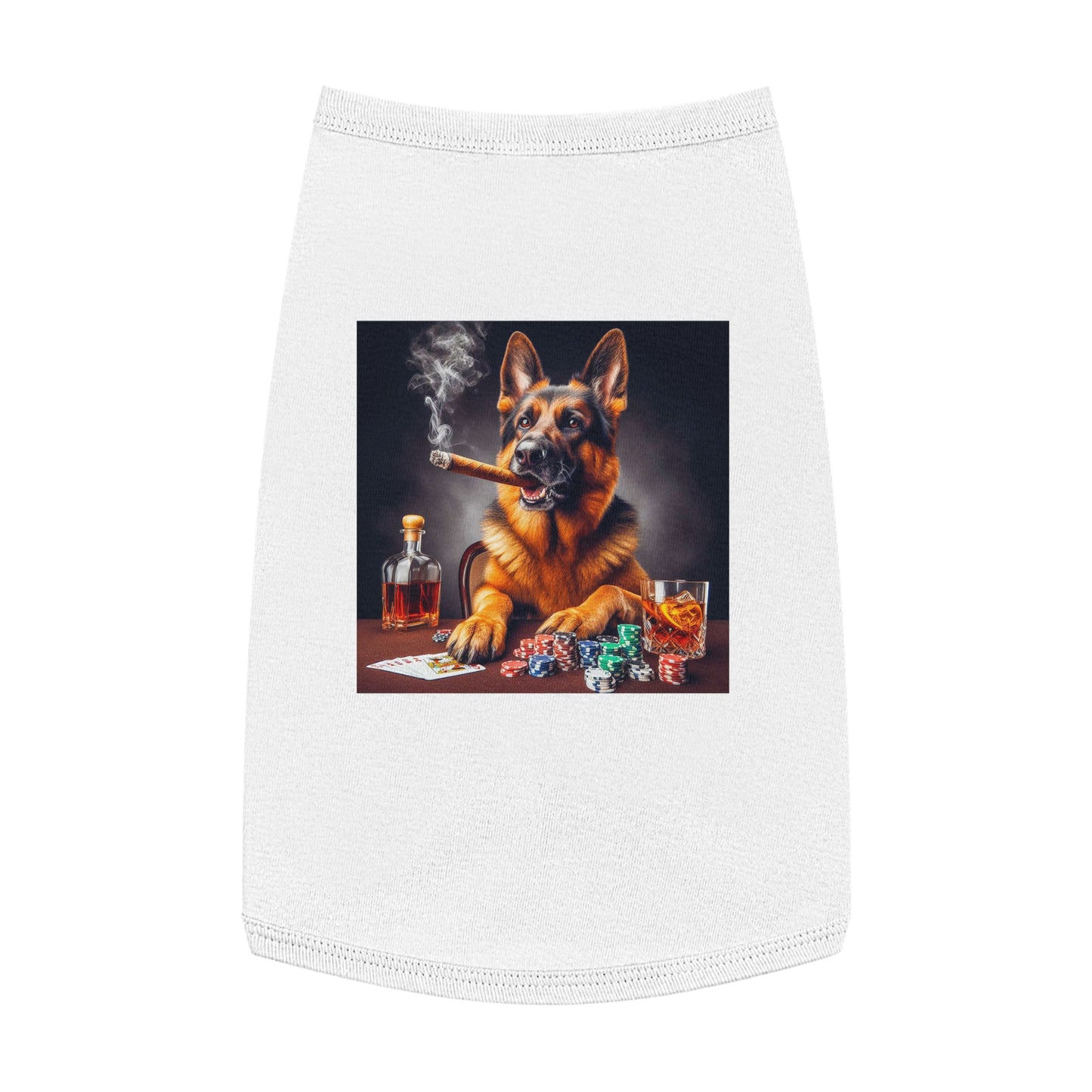 Pet Tank Top German Shepherd Pets Printify L White 