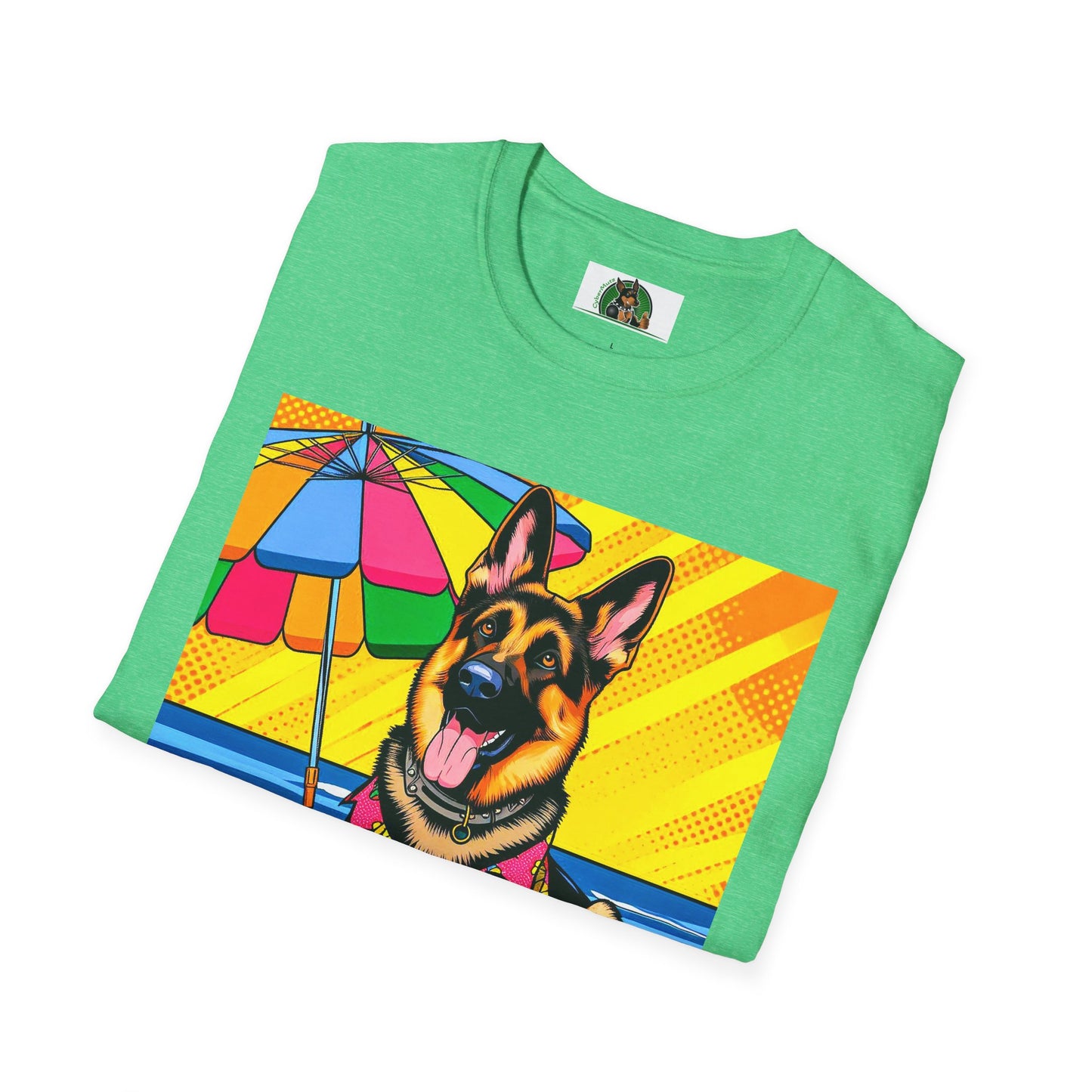 German Shepherd beach day