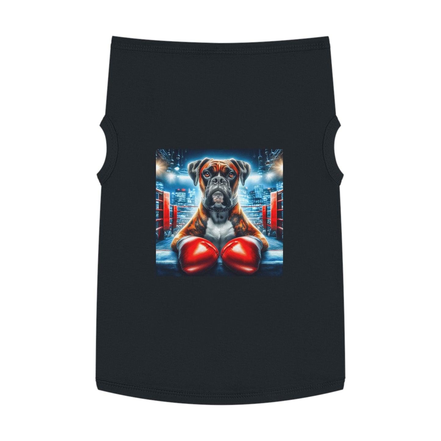 Pet Tank Top Boxer Dog Ready To Box Pets Printify XL Black 