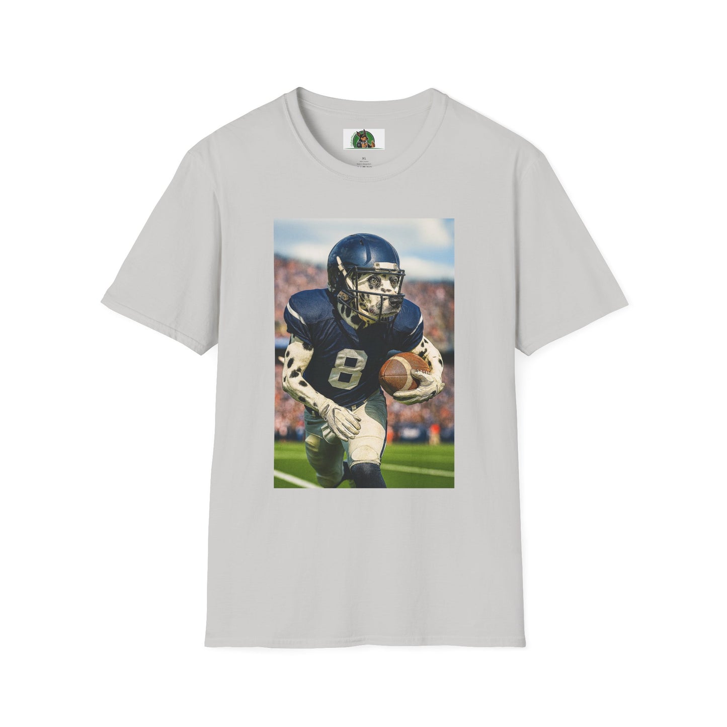 Football Dalmatian Sports T-Shirt T-Shirt Printify Ice Grey S