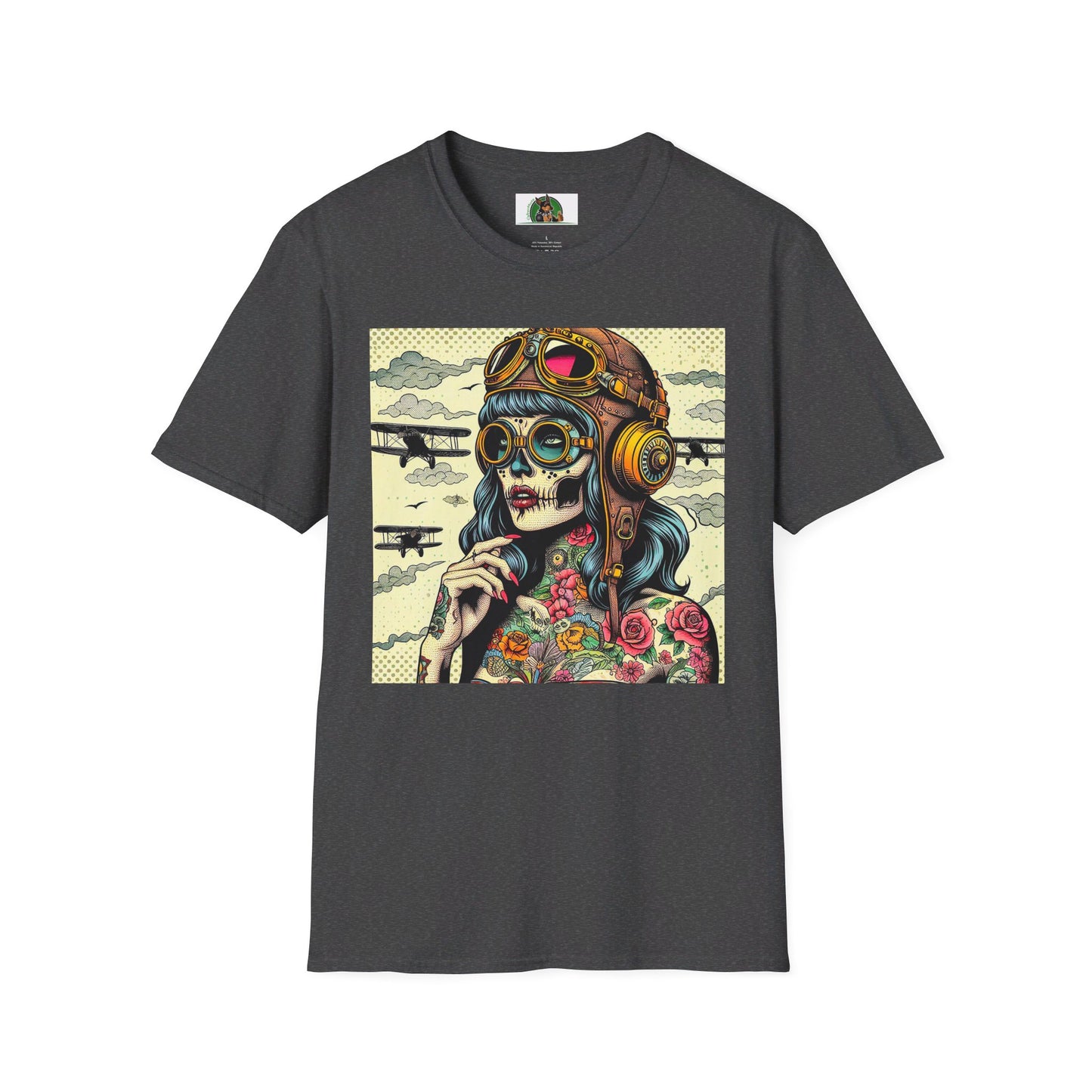 Zombie Girl T-Shirt Printify S Dark Heather 