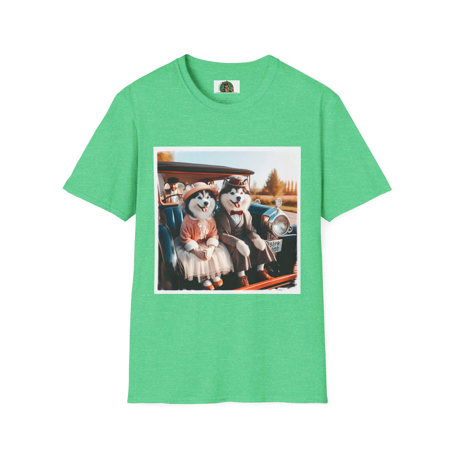 Husky T-Shirt Printify S Heather Irish Green 