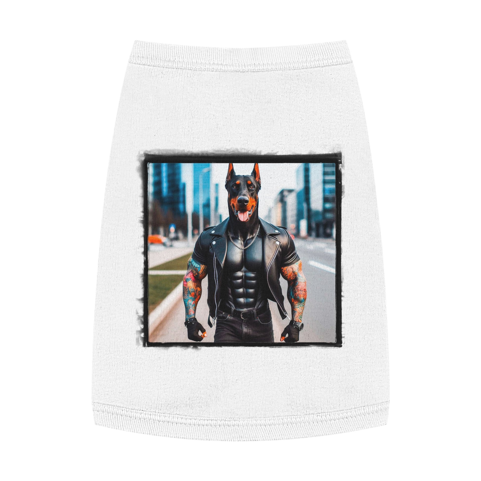 Pet Tank Top Doberman FBI Man t shirt Pets Printify
