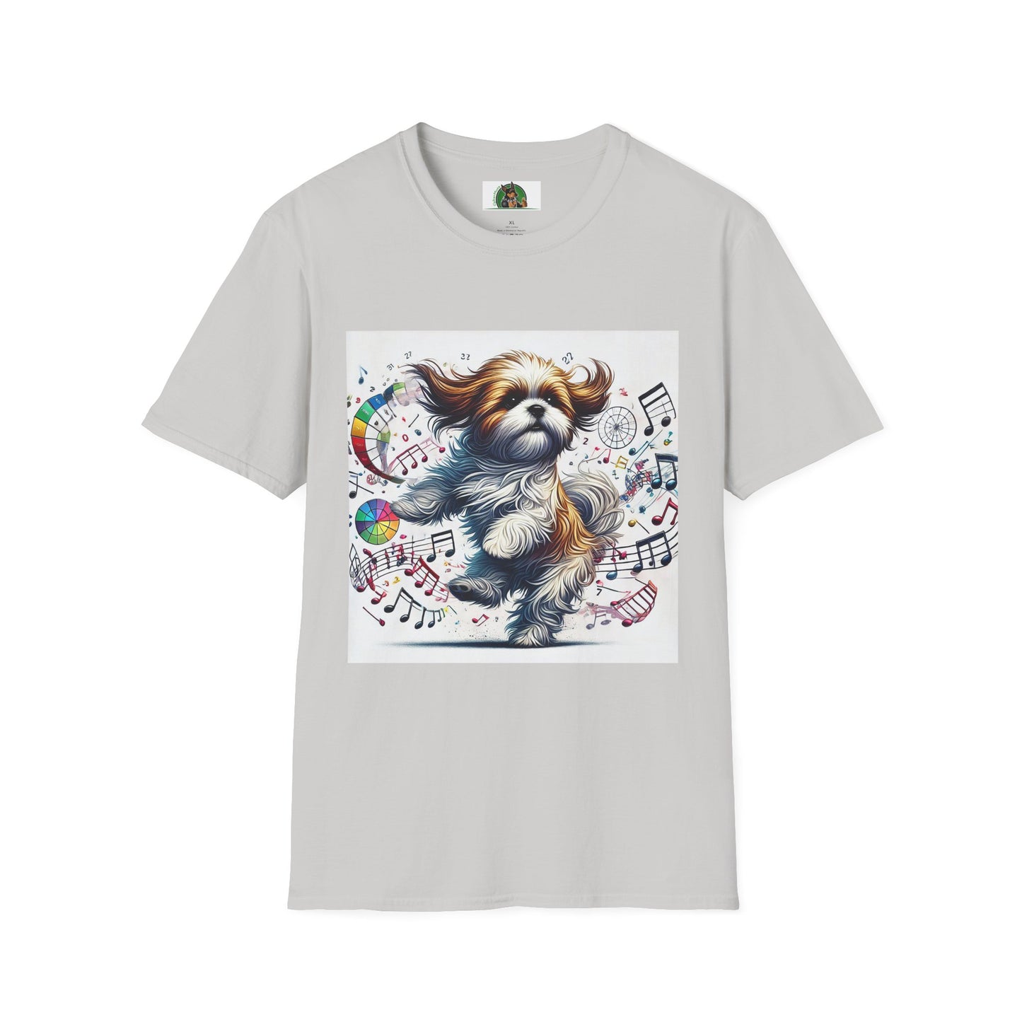 Dancing Shih Tzu T-Shirt T-Shirt Printify S Ice Grey