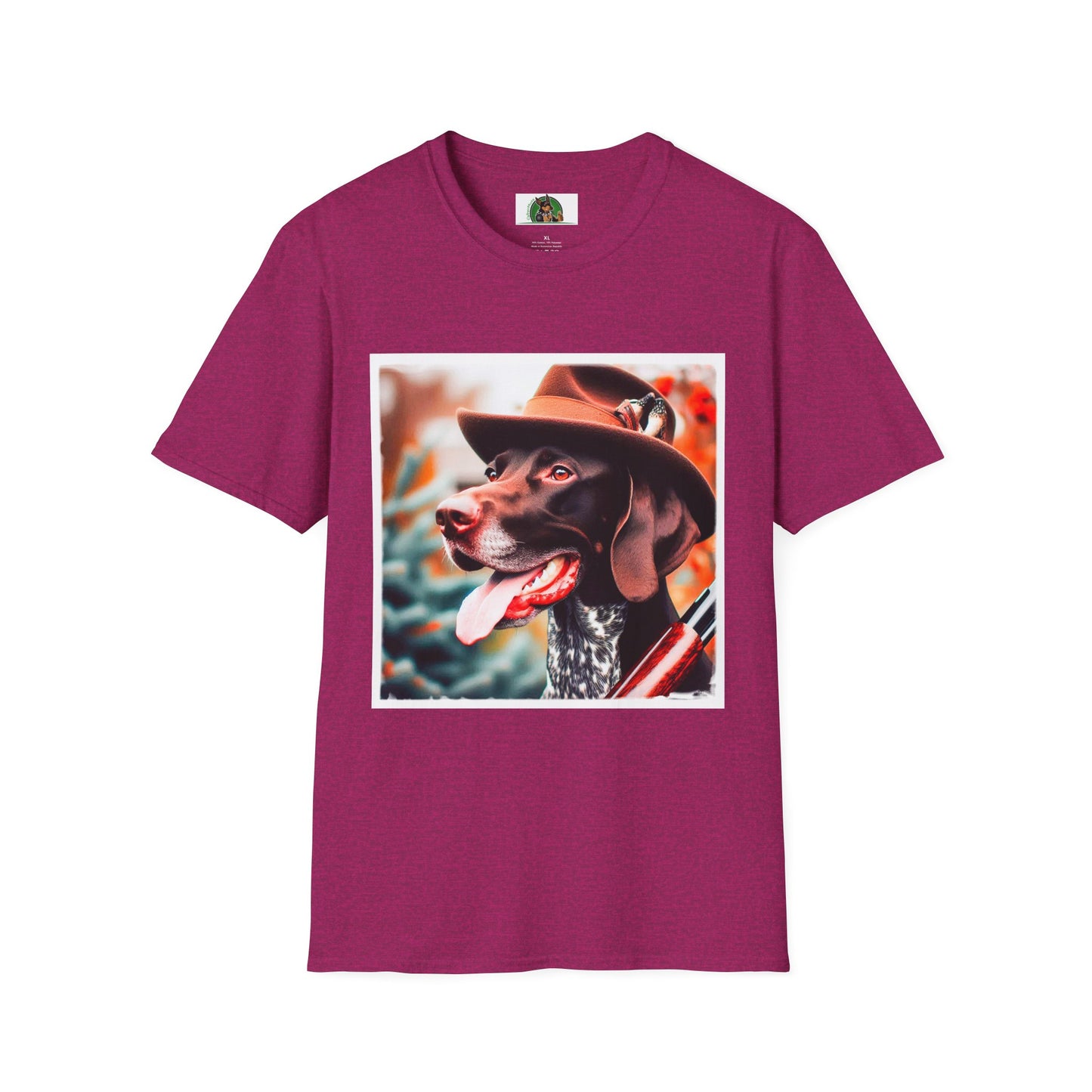 German Shorthaired Pointer T-Shirt Printify S Antique Heliconia 