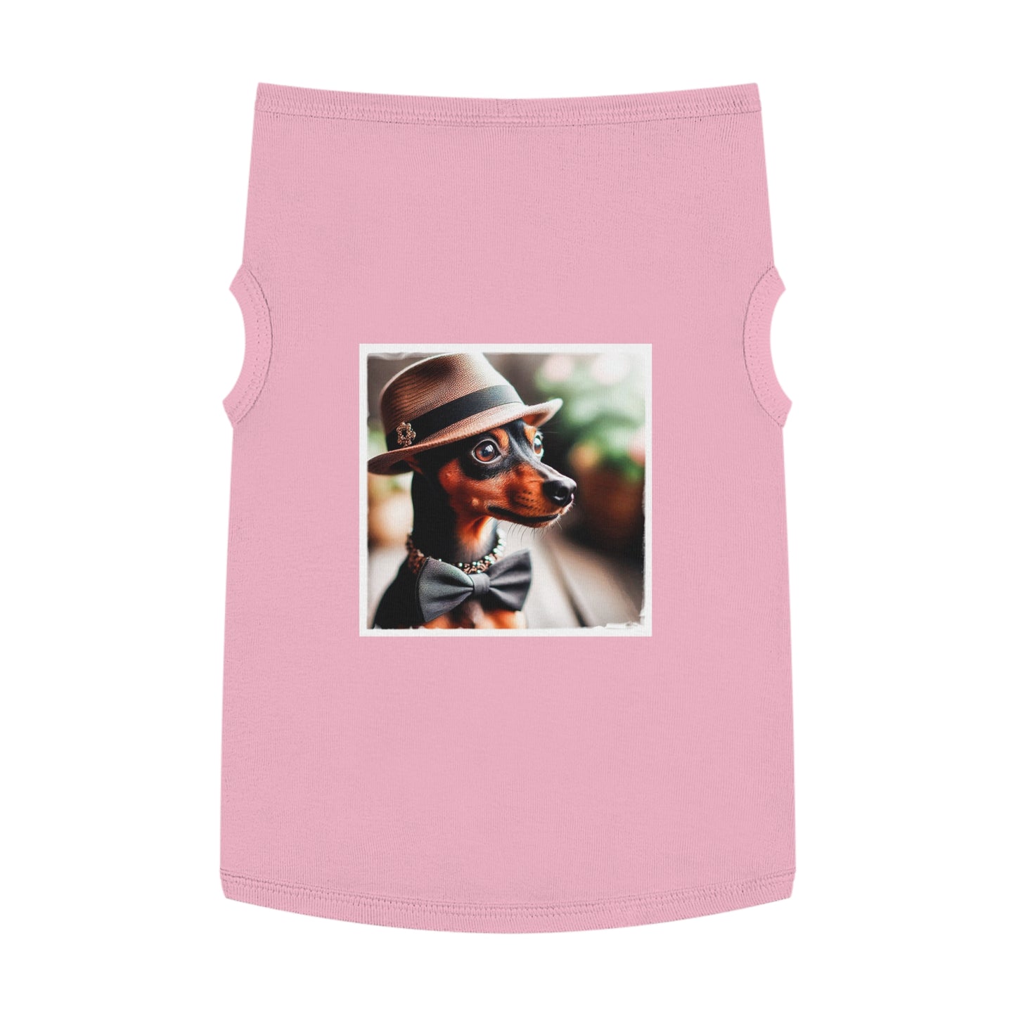 Dog Tank Top - Min Pin Tank Tops Pets Printify XL Pink 