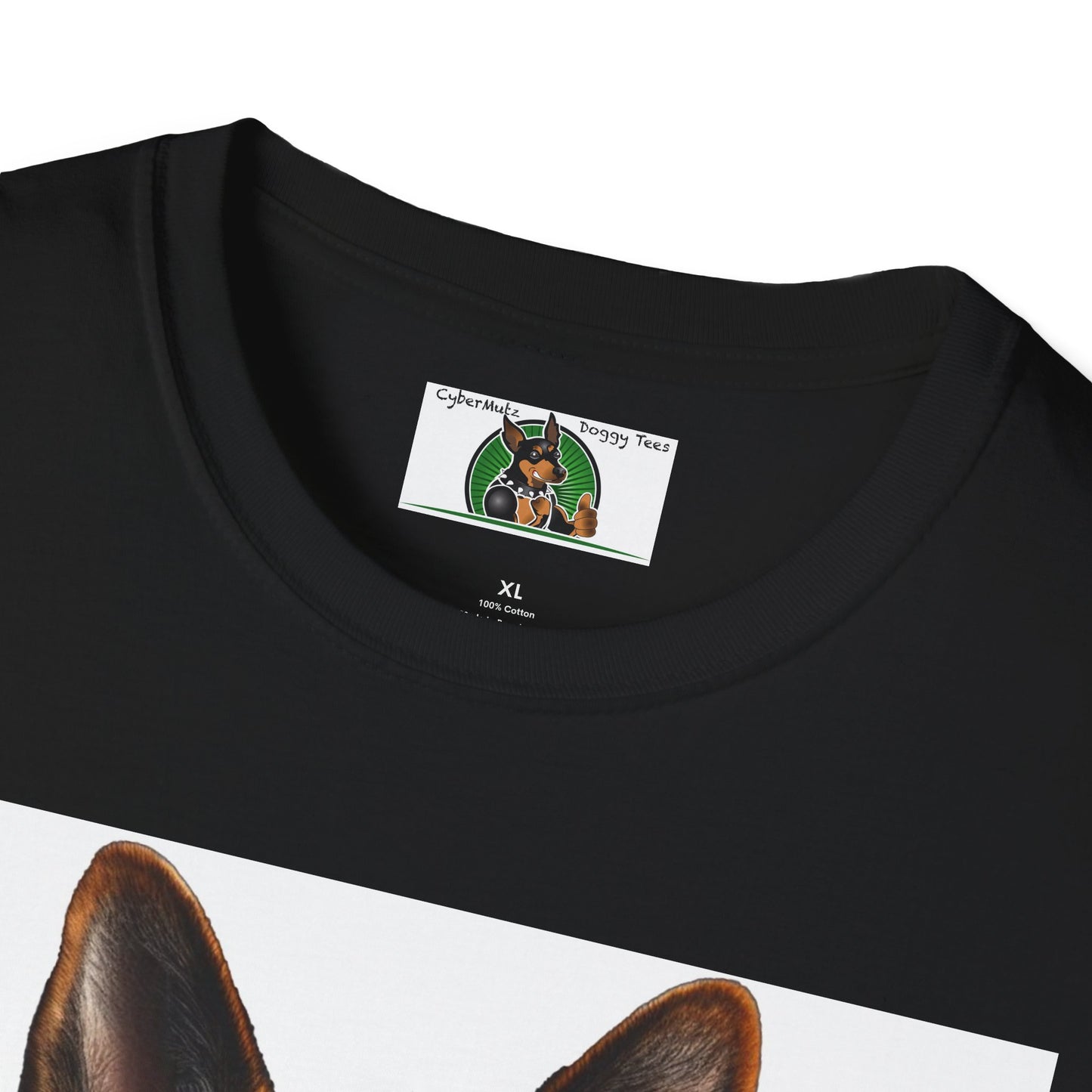 German Shepherd in Suit and Sunglasses Unisex Softstyle T-Shirt