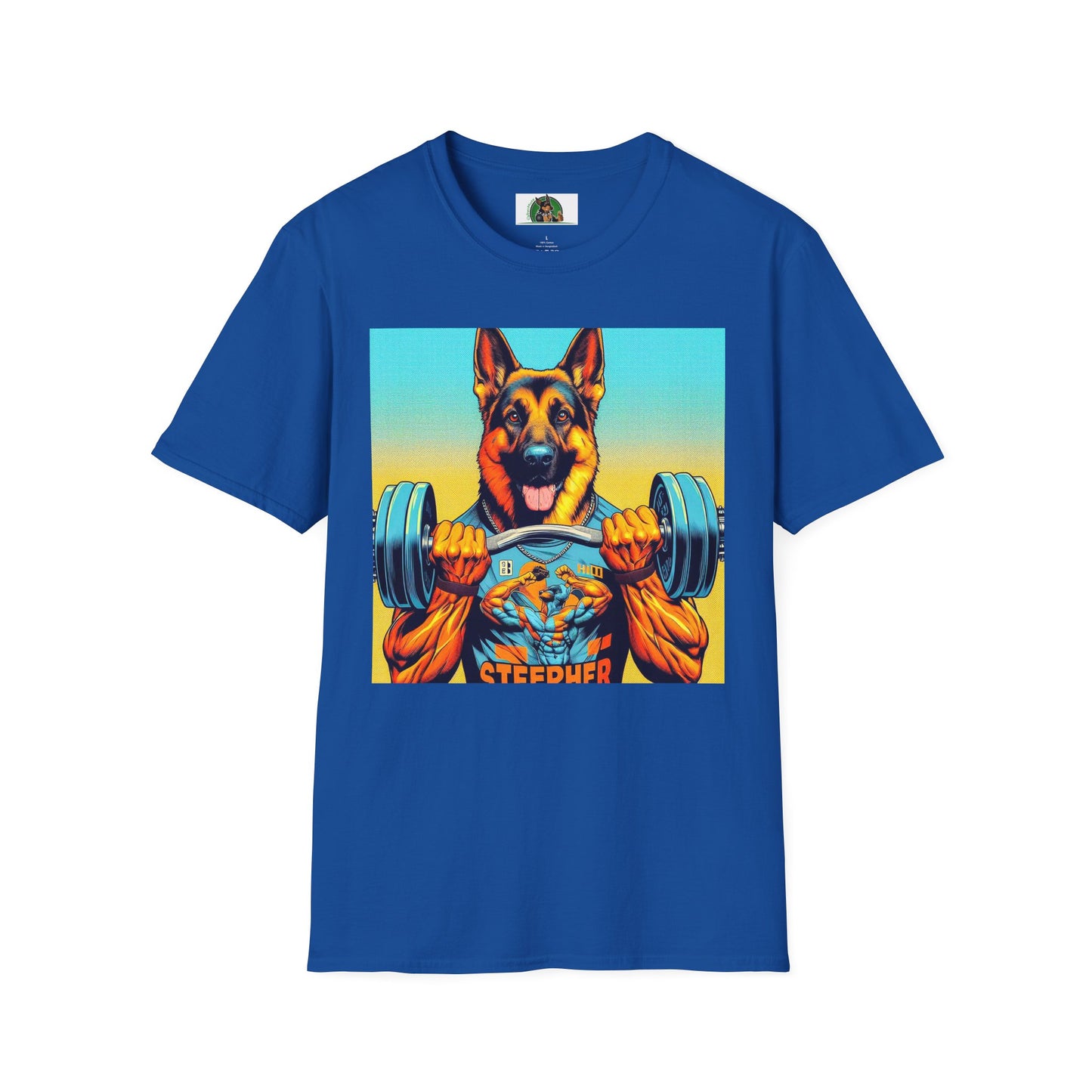 German Shepherd working out T-Shirt Printify Royal S