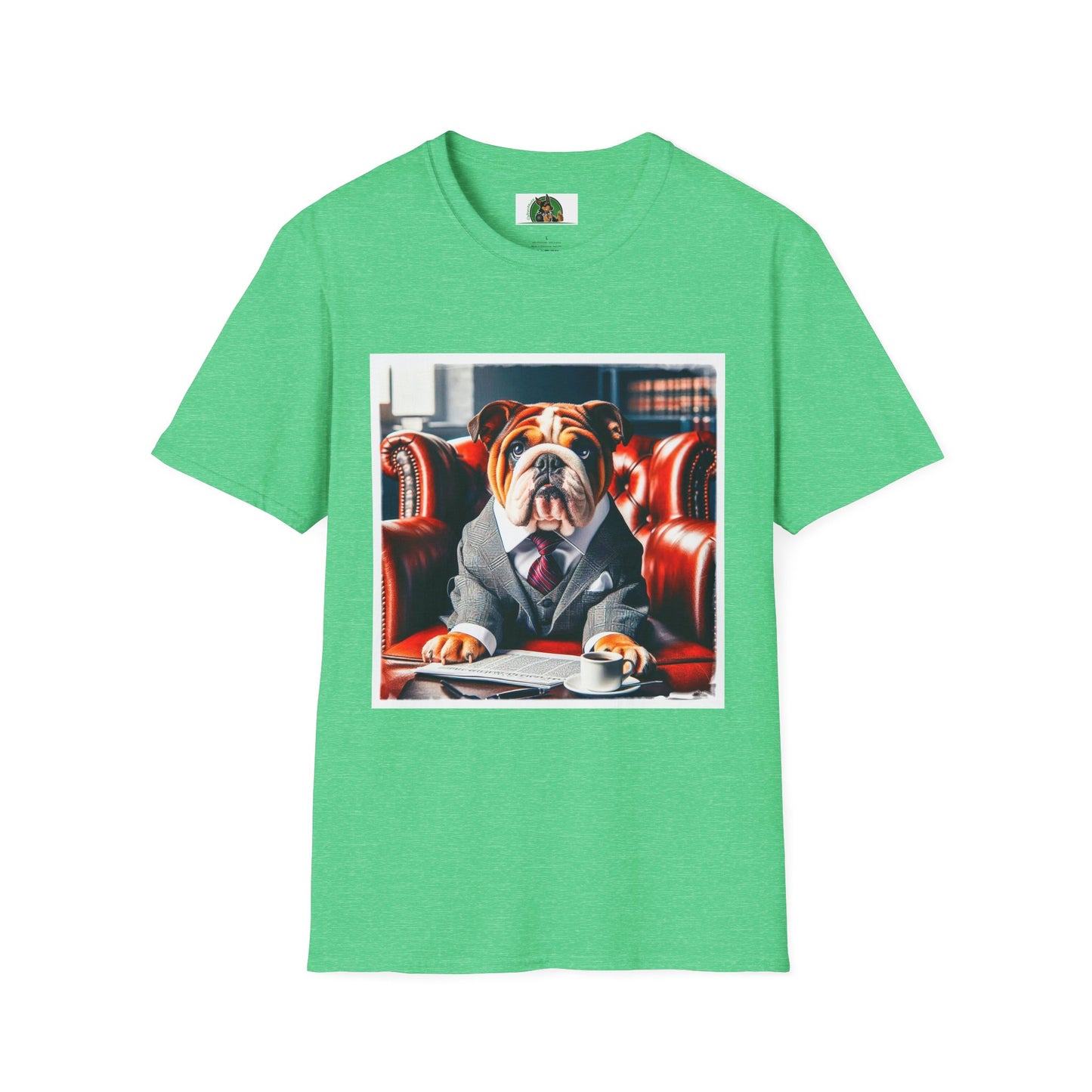 Bulldog T-Shirt Printify S Heather Irish Green