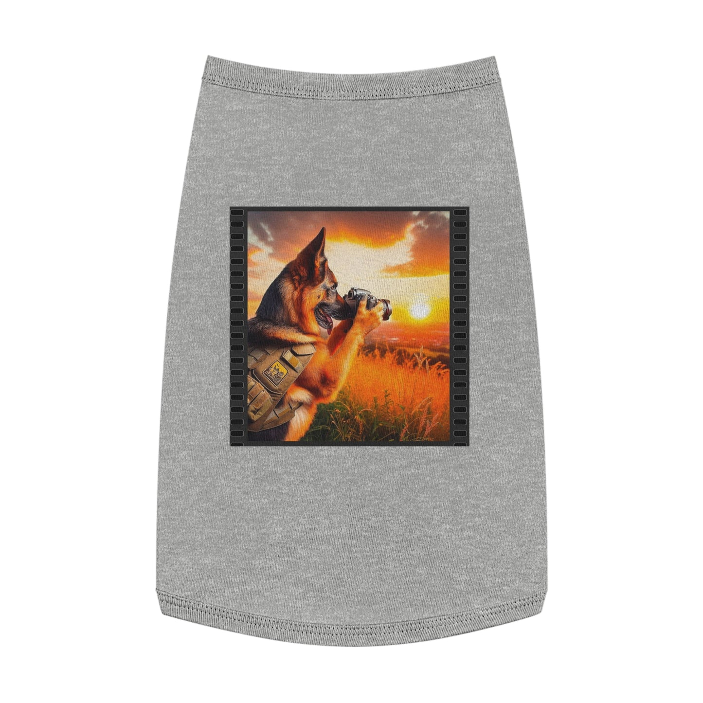 Pet Tank Top German Shepherd Pets Printify L Heather