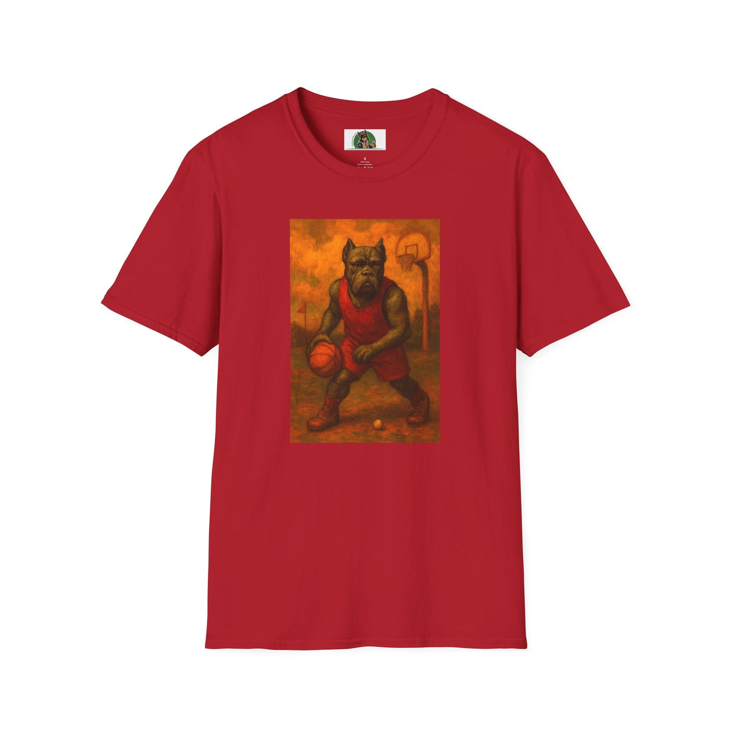 Cane Corso Sports Basketball T-Shirt T-Shirt Printify Cherry Red S