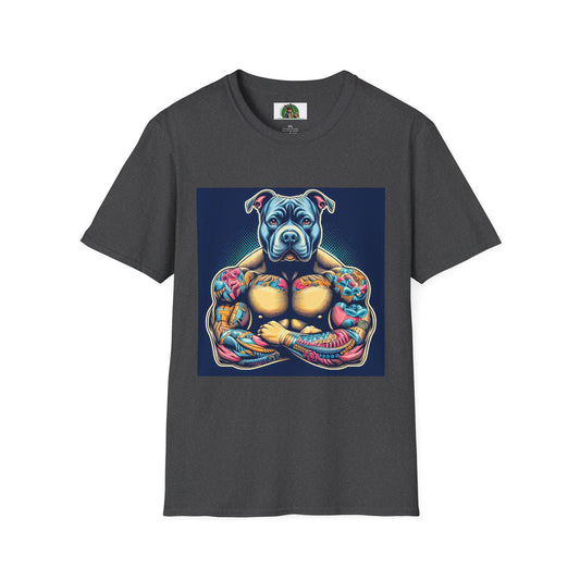 Pit Bull big muscles shirt T-Shirt Printify XS Dark Heather