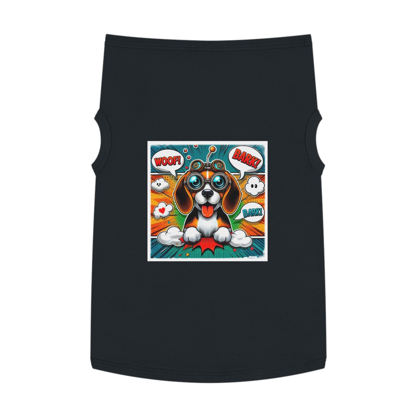 Pet Tank Top Wacky Beagle Steampunk Cartoon Dog Pets Printify   