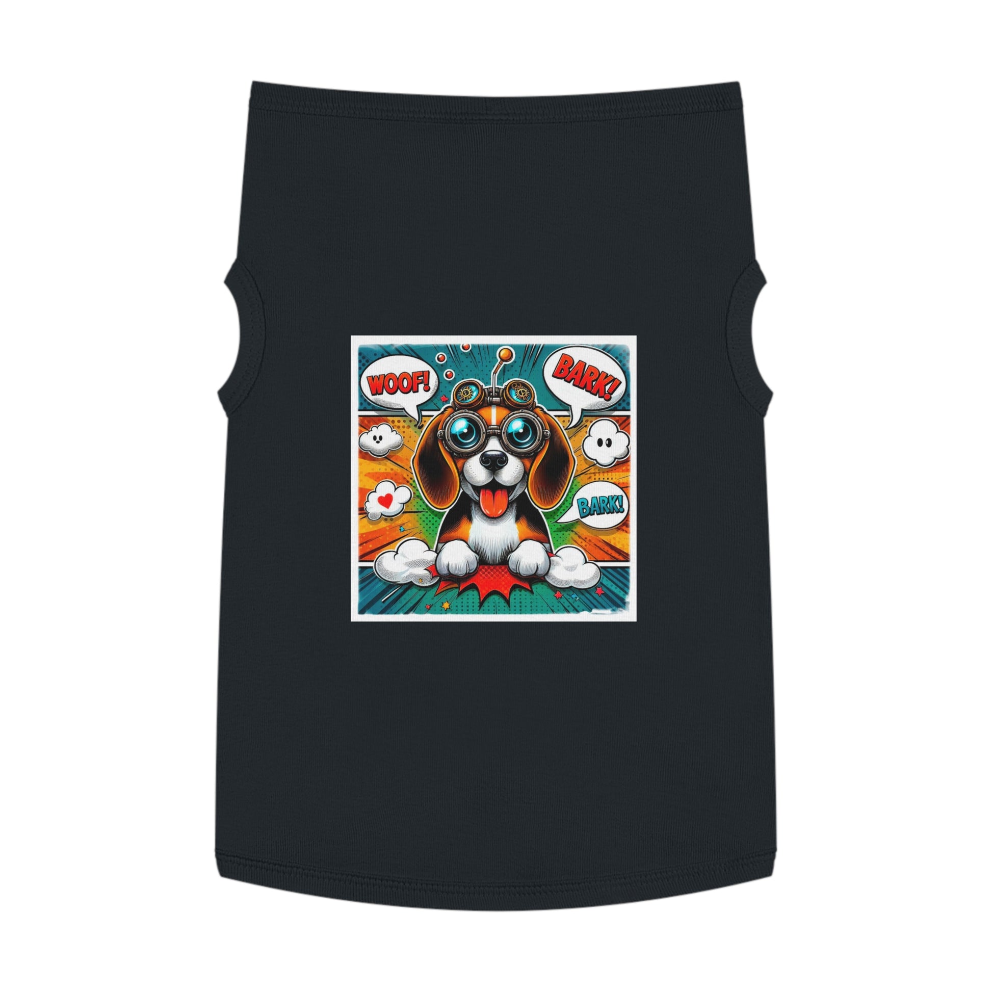 Pet Tank Top Wacky Beagle Steampunk Cartoon Dog Pets Printify   