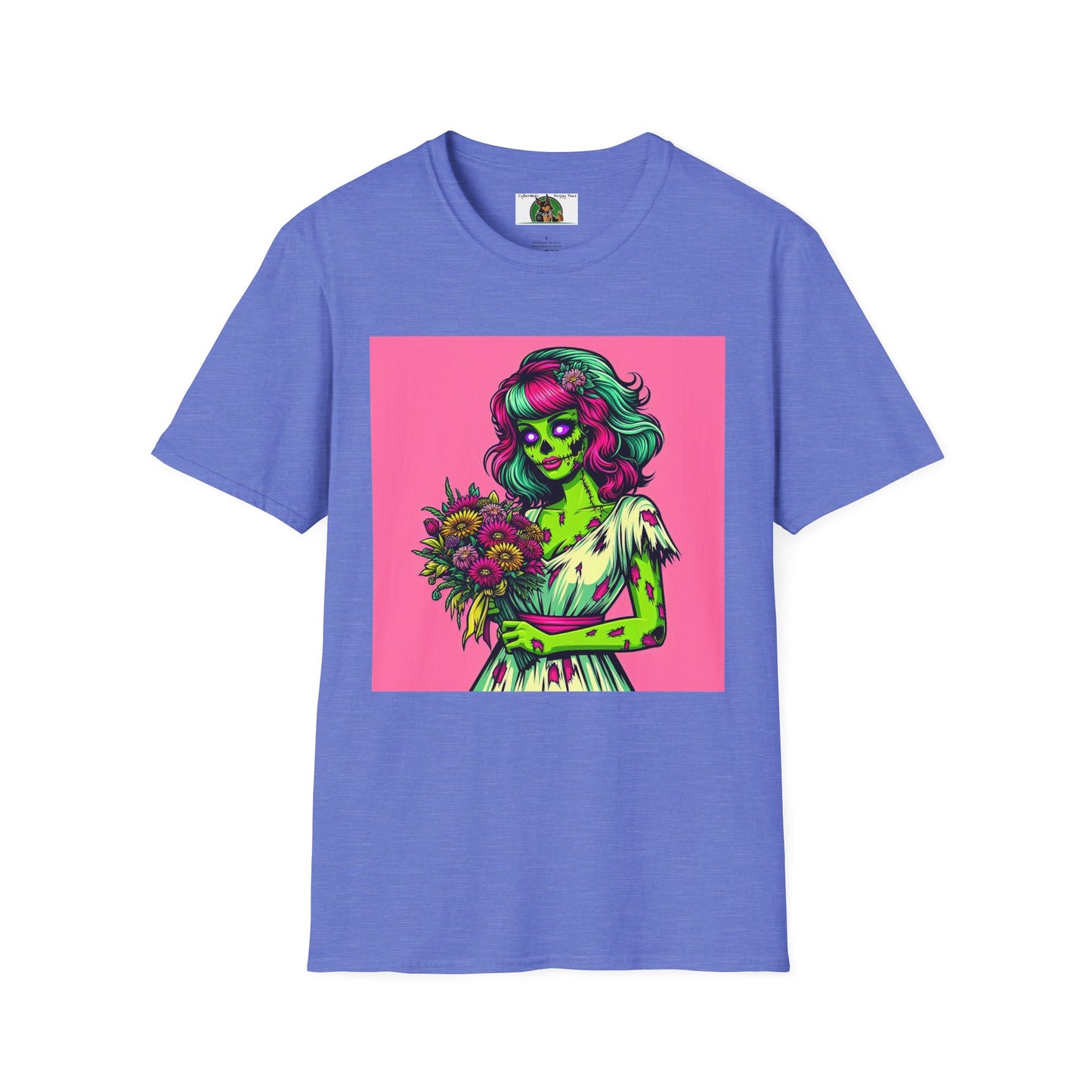 Wacky Zombie Pin Up Girl T-Shirt Printify Heather Royal S 