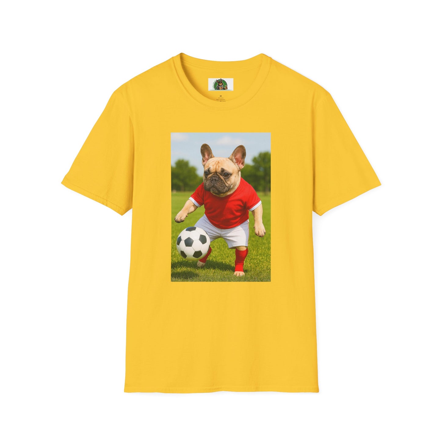 Sports Soccer French Bulldog T-Shirt T-Shirt Printify Daisy S