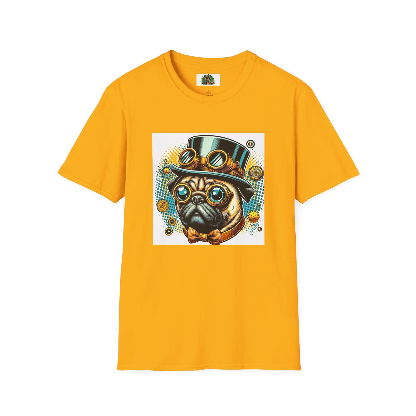 Pugs T-Shirt Printify S Gold 