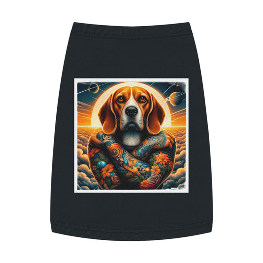 Pet Tank Top Beagle Tattooed Dog Pets Printify   