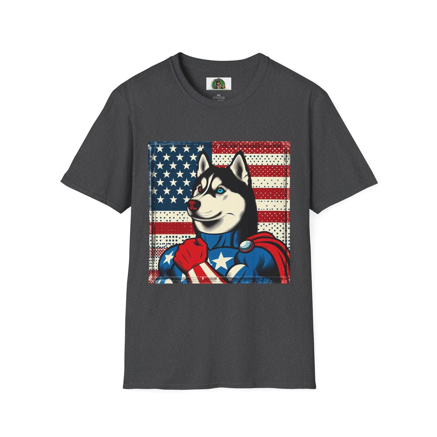 Husky T-Shirt Printify XS Dark Heather 