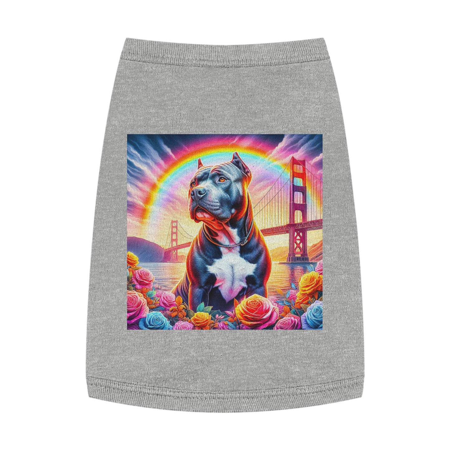 Pet Tank Top Pit Bull Pets Printify M Heather