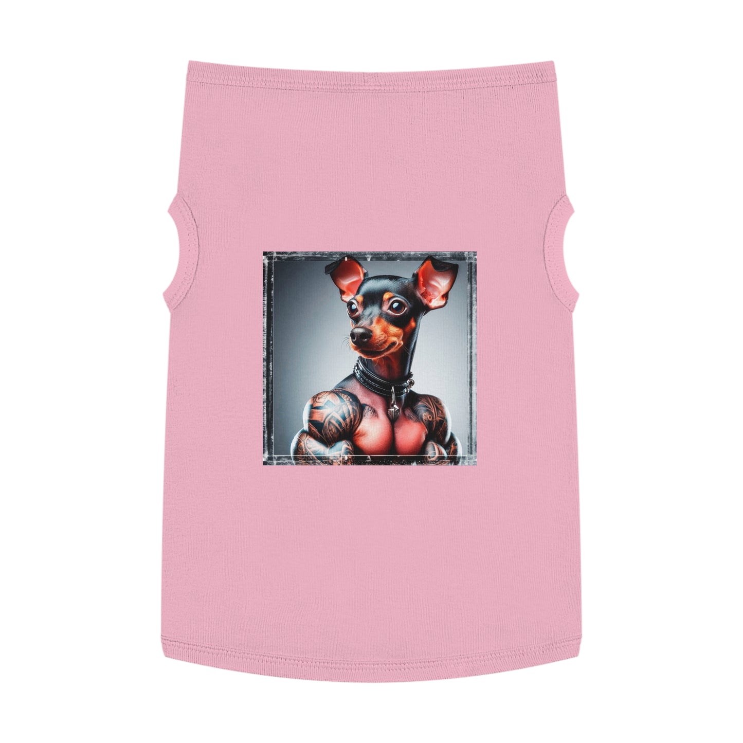 Dog Tank Top - Min Pin Tank Tops Pets Printify XL Pink 