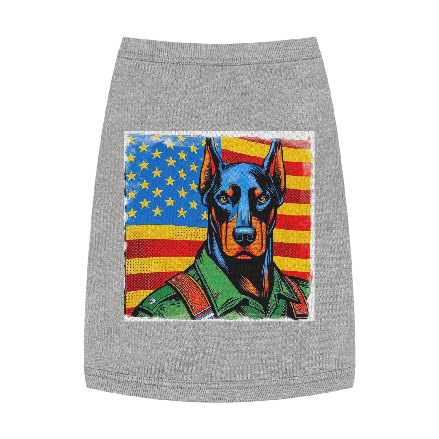 Pet Tank Top Doberman Pets Printify M Heather