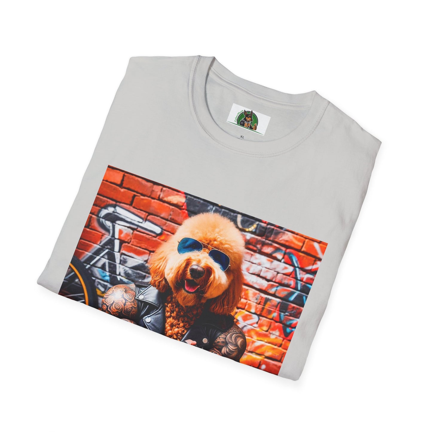 Golden Doodle tough guy muscles t shirt