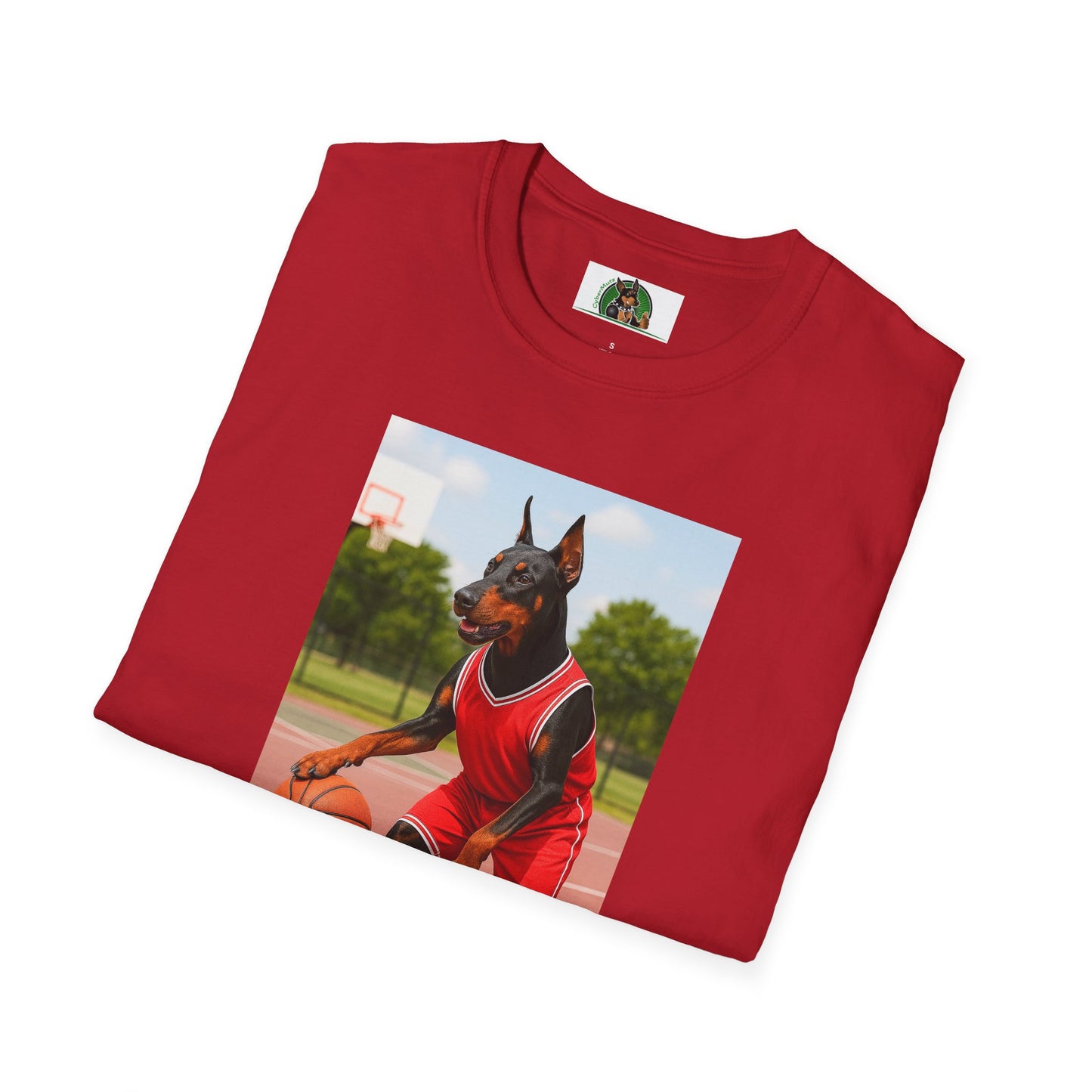 Basketball Doberman Sports T-Shirt