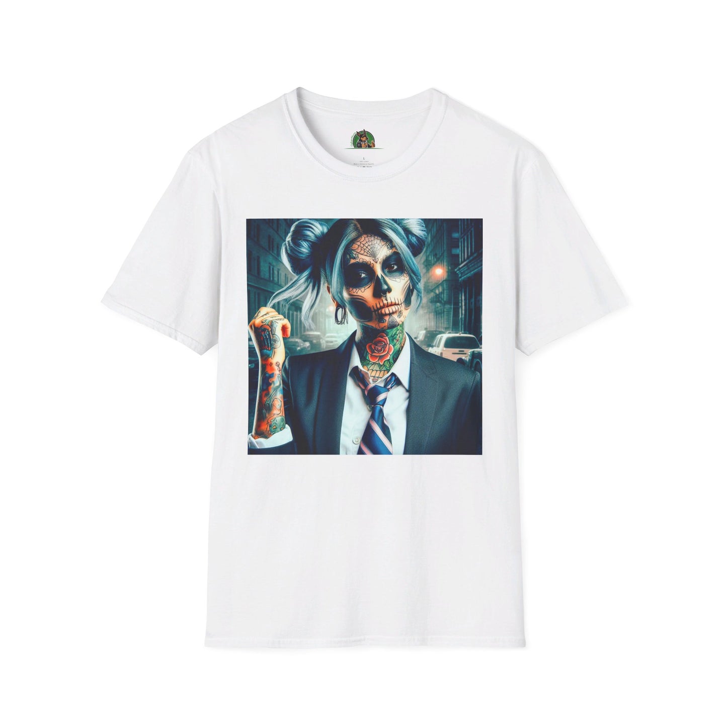 Zombie Girl T-Shirt Printify S White 