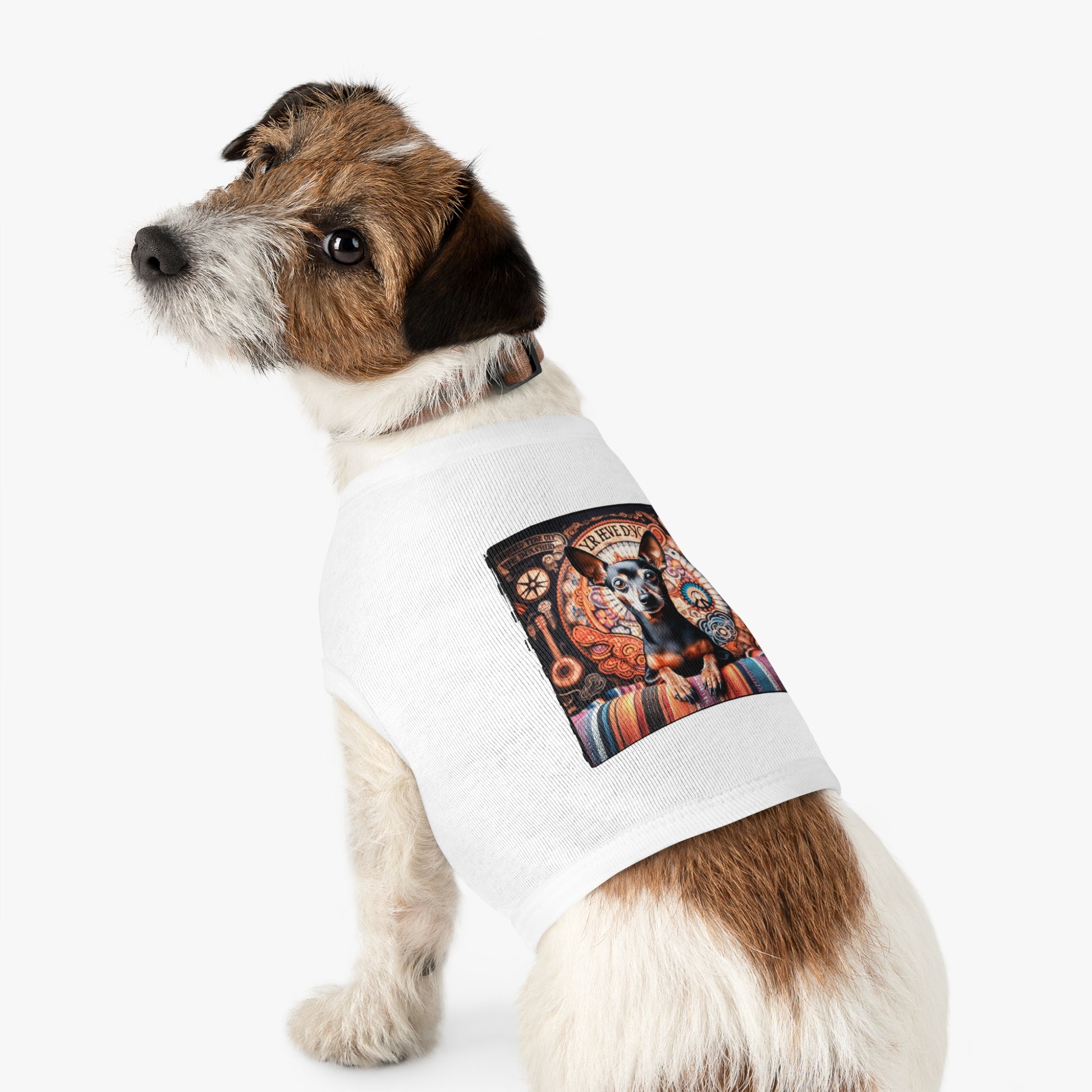 Min Pin Tank Tops hippie puppy Pets Printify