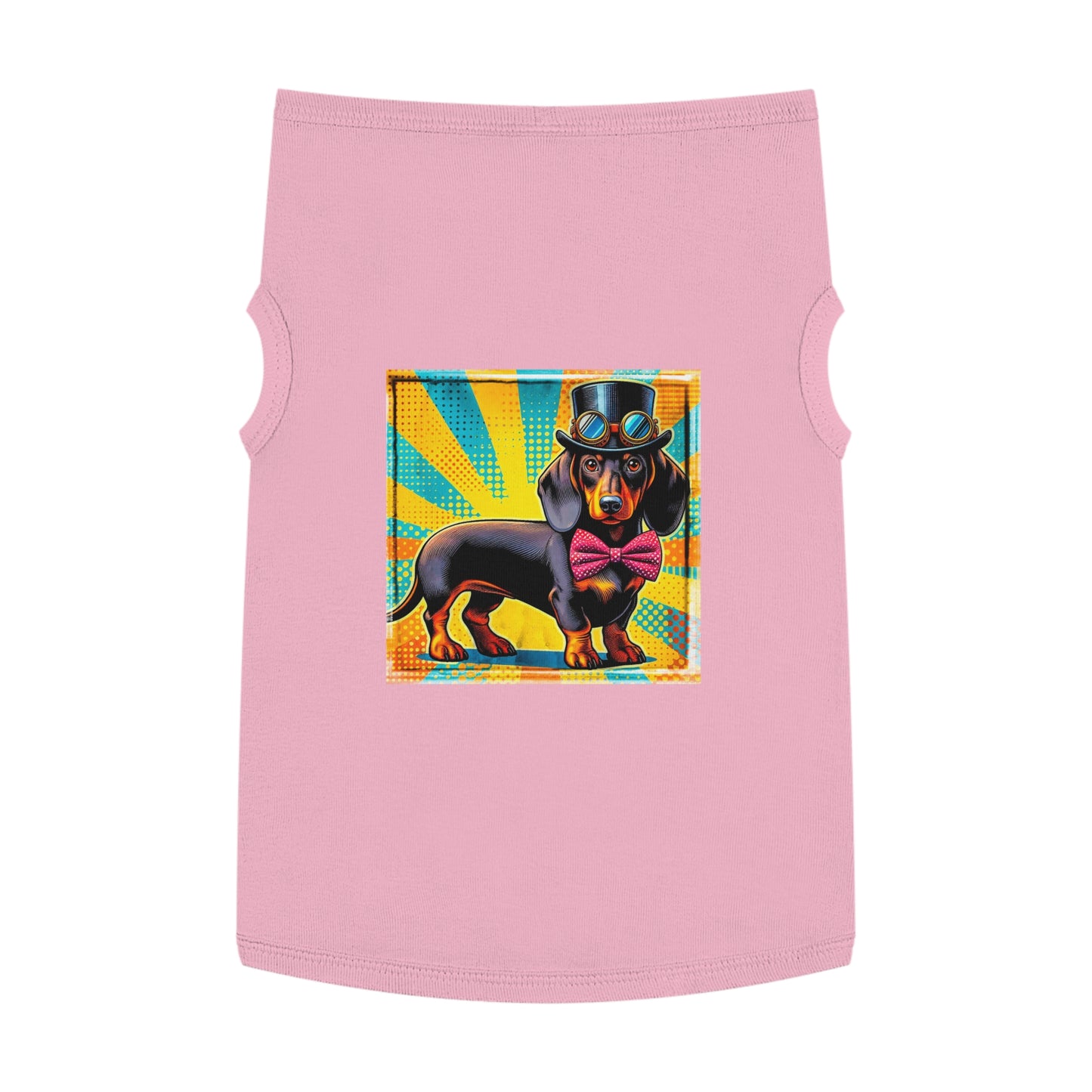 Pet Tank Top Dachshund colorful steampunk t shirt Pets Printify XL Pink
