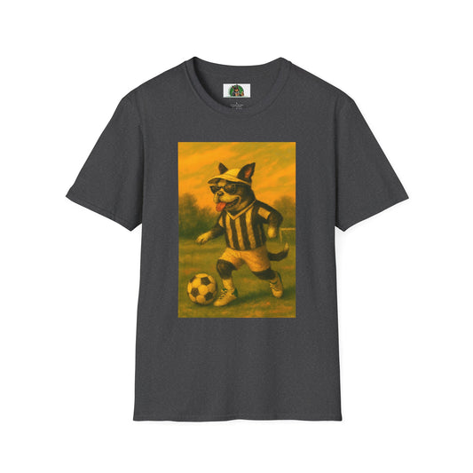 Sports Soccer Boston Terrier T-Shirt T-Shirt Printify Dark Heather XS