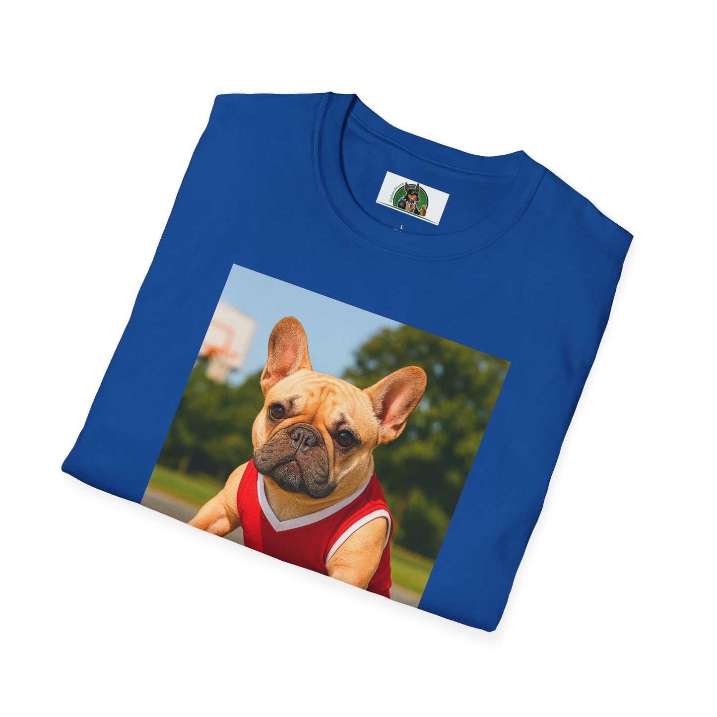 Sports Basketball French Bulldog Tee T-Shirt Printify
