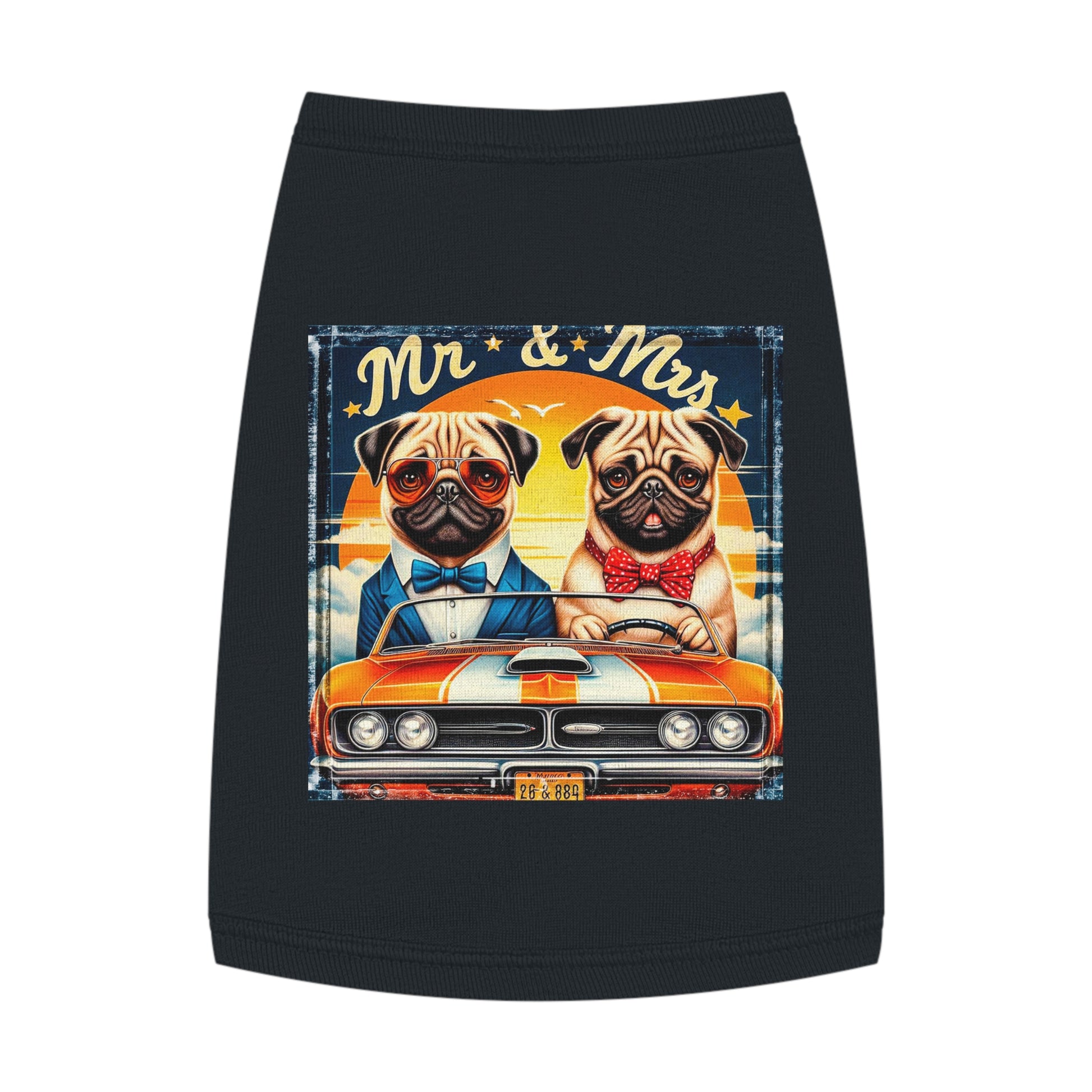 Wacky Pet Tank Top Pug Pets Printify M Black 