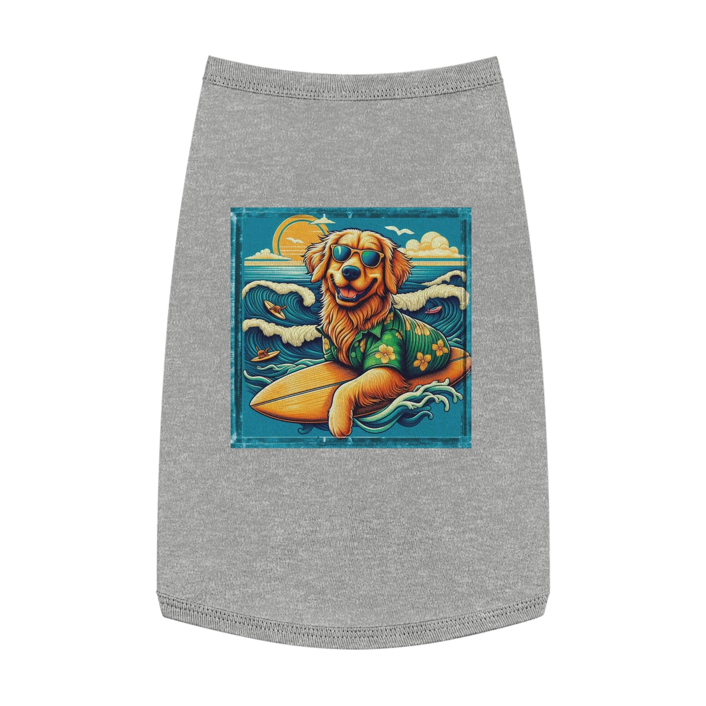 Golden Retriever pet tank top Pets Printify   