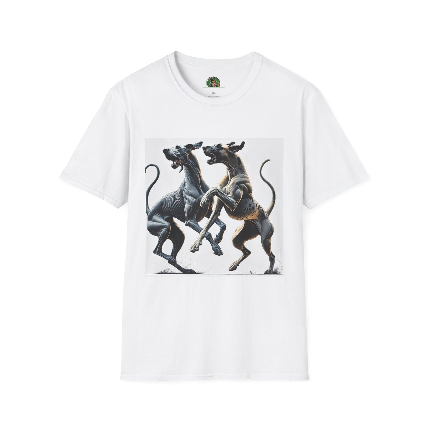 Dancing Great Danes T-Shirt T-Shirt Printify XS White