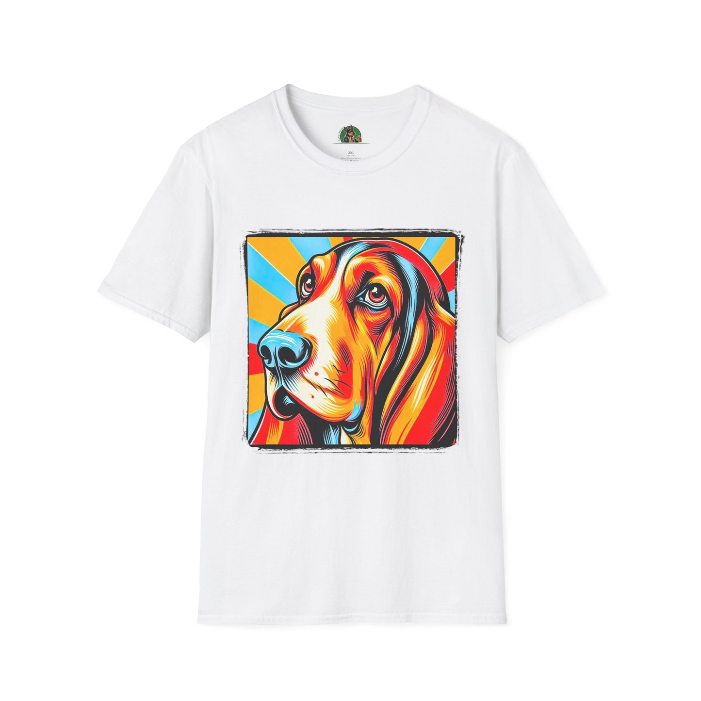 Basset Hound Pop Art 2 T-Shirt Printify XS White 