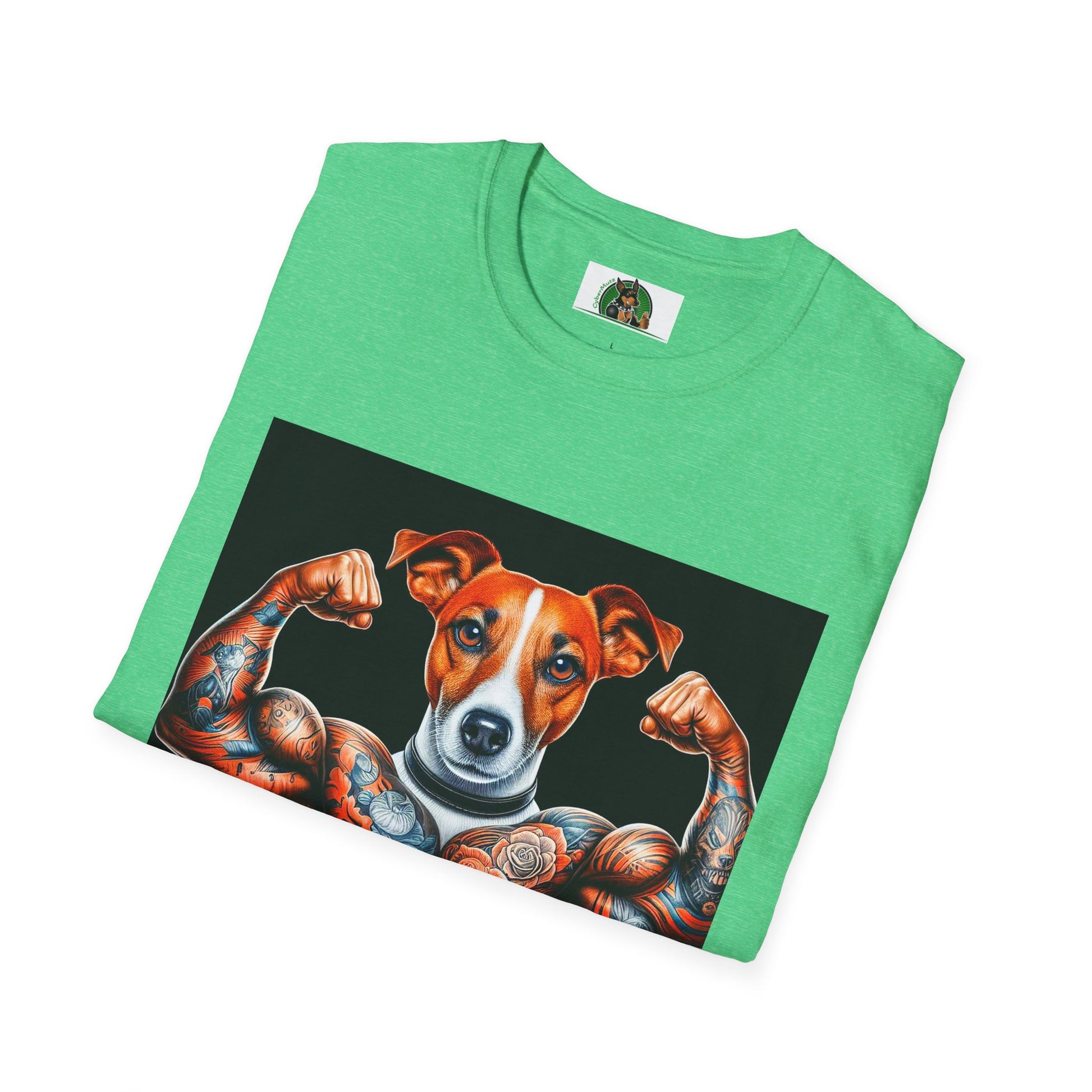 Jack Russell Tattooed Buff Dog T-Shirt Printify   