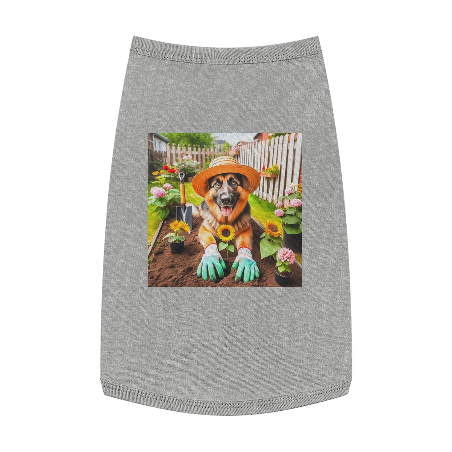 Pet Tank Top German Shepherd Pets Printify L Heather 